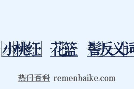 小桃红·花篮髷髻反义词是什么意思的图片